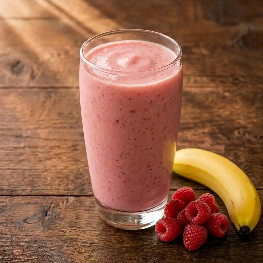 Banana and Raspberry Smoothie