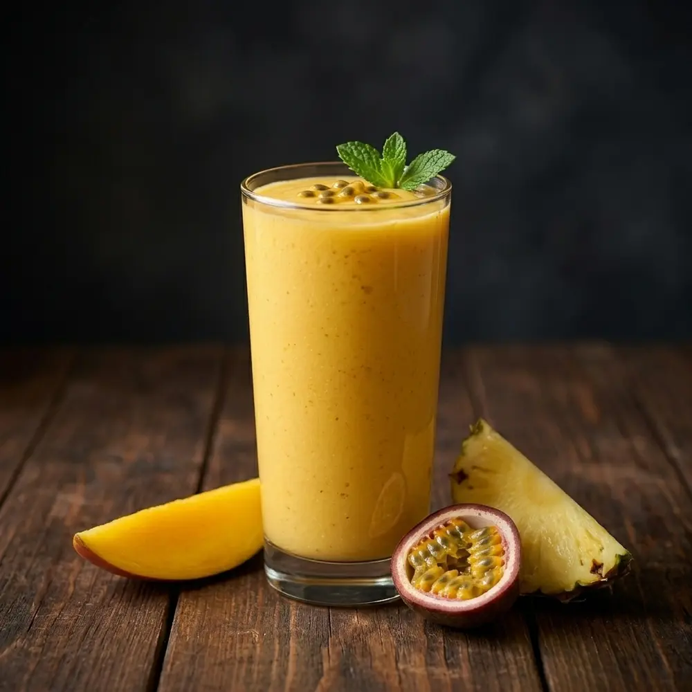Mango, Passion Fruit and Pineapple Smoothie