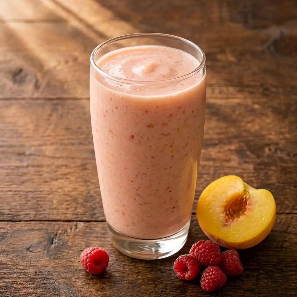 Peach and Raspberry Smoothie